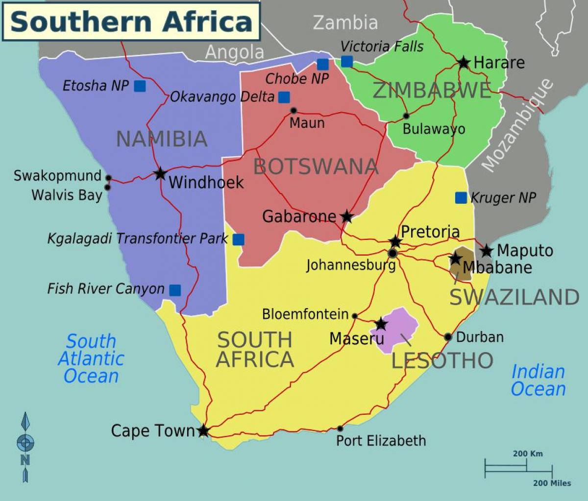 Maputo'da Swaziland haritası 