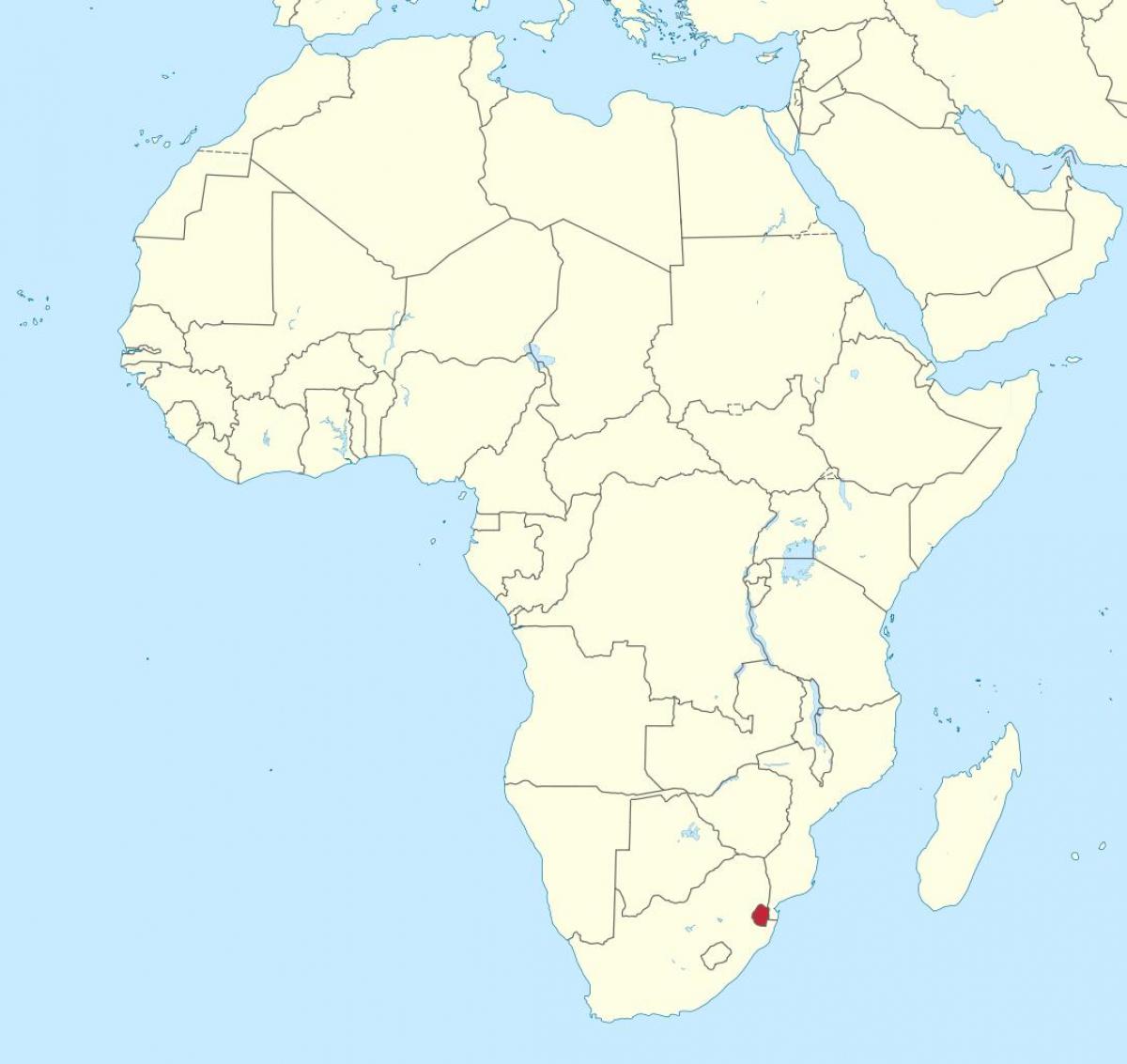 Swaziland Afrika haritası 