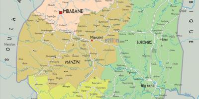 Swaziland manzini haritası 