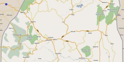 Yollar Swaziland haritası 